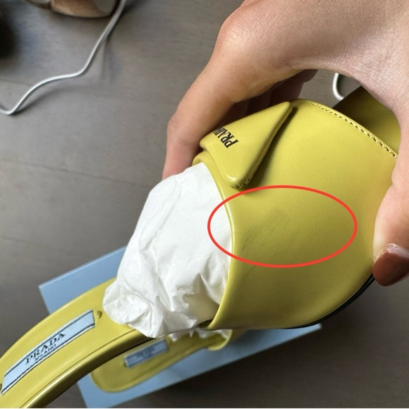 PRADA logo leather mules in cedro - Picture 6 of 11